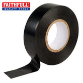 Faithfull PVC Electrical Insulation Tape – Black – 19mm x 20m